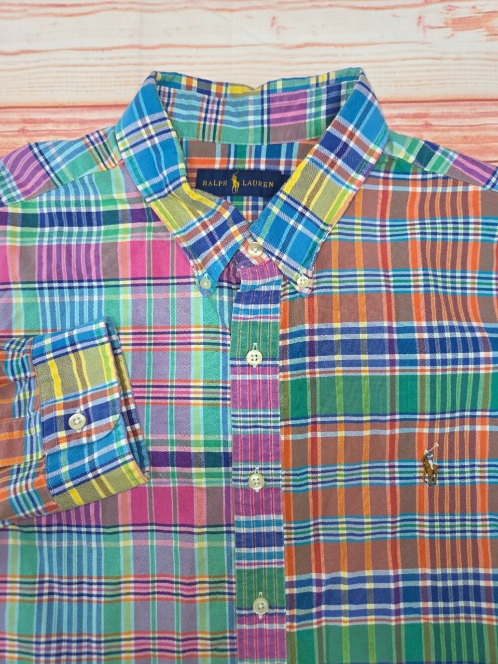 Ralph Lauren Mens Multicolor Plaid Button-Down Shirt XXL